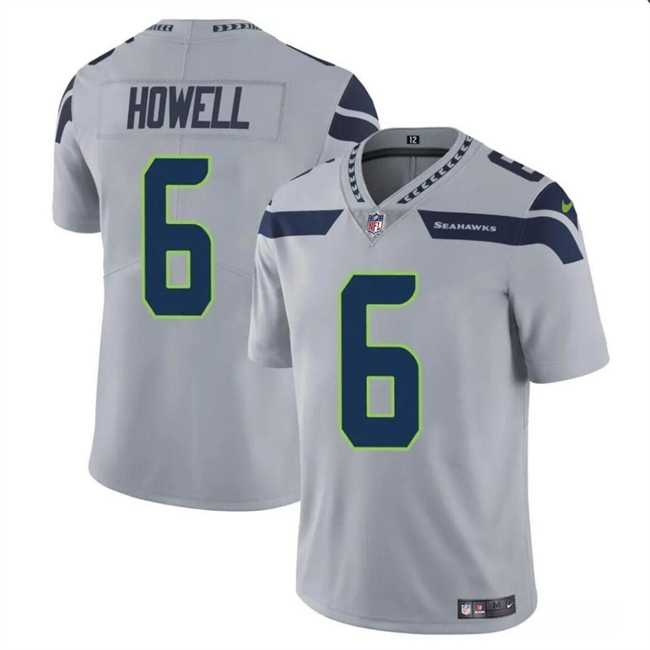 Youth Seattle Seahawks #6 Sam Howell Gray Vapor Limited Stitched Jersey Dzhi->youth nfl jersey->Youth Jersey